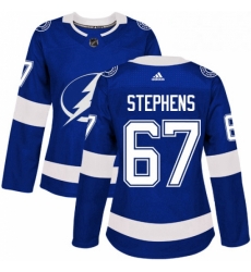 Womens Adidas Tampa Bay Lightning 67 Mitchell Stephens Authentic Royal Blue Home NHL Jersey 