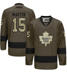 Maple Leafs #15 Matt Martin Green Salute to Service Stitched NHL Jersey