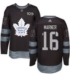 Maple Leafs #16 Mitchell Marner Black 1917 2017 100th Anniversary Stitched NHL Jersey