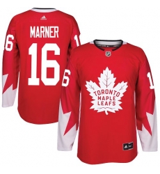Maple Leafs #16 Mitchell Marner Red Alternate Stitched NHL Jersey