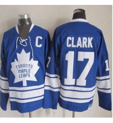 Maple Leafs #17 Wendel Clark Blue CCM Throwback Third Stitched NHL Jersey