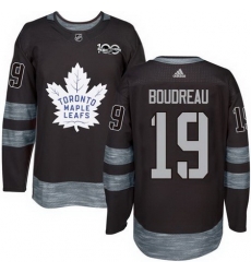 Maple Leafs #19 Bruce Boudreau Black 1917 2017 100th Anniversary Stitched NHL Jersey