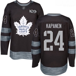 Maple Leafs #24 Kasperi Kapanen Black 1917 2017 100th Anniversary Stitched Hockey Jersey