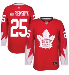 Maple Leafs #25 James Van Riemsdyk Red Alternate Stitched NHL Jersey