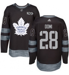 Maple Leafs #28 Tie Domi Black 1917 2017 100th Anniversary Stitched NHL Jersey