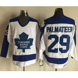 Maple Leafs #29 Mike Palmateer WhiteBlue CCM Throwback Stitched NHL Jersey