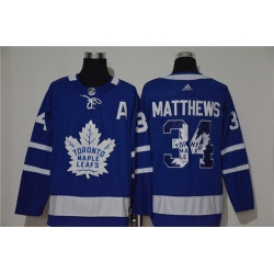 Maple Leafs 34 Auston Matthews Blue Adidas Fashion Jersey