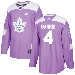Maple Leafs #4 Tyson Barrie Purple Authentic Fights Cancer Stitched Hockey Jersey