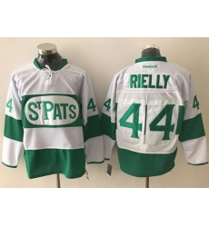 Maple Leafs #44 Morgan Rielly White Green St. Patrick's Day Stitched NHL Jersey