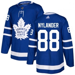 Maple Leafs 88 William Nylander Blue Home Authentic Stitched Hockey Jersey
