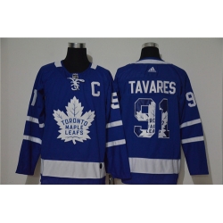 Maple Leafs 91 John Tavares Blue Adidas Fashion Jersey