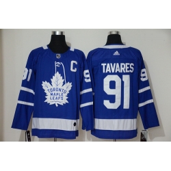 Maple Leafs 91 John Tavares Blue Adidas Jersey