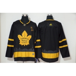 Maple Leafs Blank Black Gold Adidas Jersey