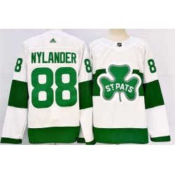 Men Toronto Maple Leafs 88 William Nylander White St Patricks Authentic Jersey