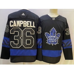 Men Toronto Maple Leafs Black 36 Jack Campbell Alternate Premier Breakaway Reversible Stitched jersey