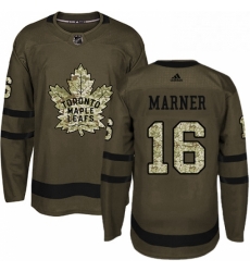 Mens Adidas Toronto Maple Leafs 16 Mitchell Marner Authentic Green Salute to Service NHL Jersey 