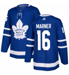 Mens Adidas Toronto Maple Leafs 16 Mitchell Marner Authentic Royal Blue Home NHL Jersey 