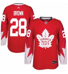Mens Adidas Toronto Maple Leafs 28 Connor Brown Premier Red Alternate NHL Jersey 