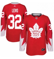 Mens Adidas Toronto Maple Leafs 32 Josh Leivo Premier Red Alternate NHL Jersey 