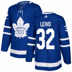 Mens Adidas Toronto Maple Leafs 32 Josh Leivo Premier Royal Blue Home NHL Jersey 