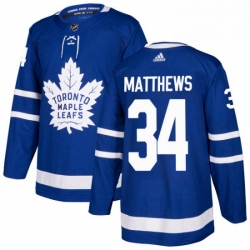 Mens Adidas Toronto Maple Leafs 34 Auston Matthews Premier Royal Blue Home NHL Jersey 