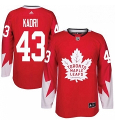 Mens Adidas Toronto Maple Leafs 43 Nazem Kadri Authentic Red Alternate NHL Jersey 