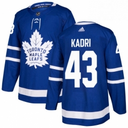 Mens Adidas Toronto Maple Leafs 43 Nazem Kadri Authentic Royal Blue Home NHL Jersey 