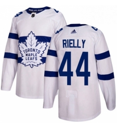 Mens Adidas Toronto Maple Leafs 44 Morgan Rielly Authentic White 2018 Stadium Series NHL Jersey 
