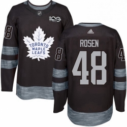 Mens Adidas Toronto Maple Leafs 48 Calle Rosen Authentic Black 1917 2017 100th Anniversary NHL Jersey 