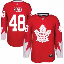 Mens Adidas Toronto Maple Leafs 48 Calle Rosen Authentic Red Alternate NHL Jersey 