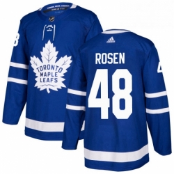 Mens Adidas Toronto Maple Leafs 48 Calle Rosen Authentic Royal Blue Home NHL Jersey 