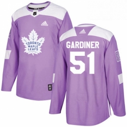 Mens Adidas Toronto Maple Leafs 51 Jake Gardiner Authentic Purple Fights Cancer Practice NHL Jersey 