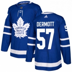 Mens Adidas Toronto Maple Leafs 57 Travis Dermott Premier Royal Blue Home NHL Jersey 