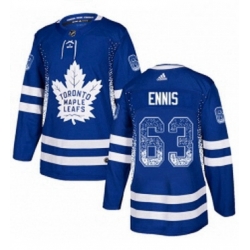 Mens Adidas Toronto Maple Leafs 63 Tyler Ennis Authentic Blue Drift Fashion NHL Jersey 