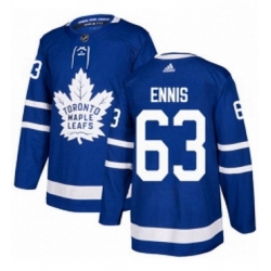 Mens Adidas Toronto Maple Leafs 63 Tyler Ennis Authentic Royal Blue Home NHL Jersey 