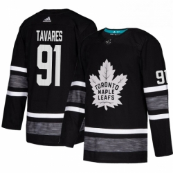 Mens Adidas Toronto Maple Leafs 91 John Tavares Black 2019 All Star Game Parley Authentic Stitched NHL Jersey 