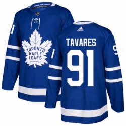Mens Adidas Toronto Maple Leafs 91 John Tavares Premier Royal Blue Home NHL Jersey 