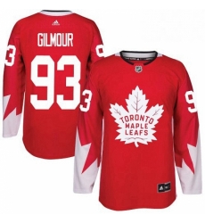 Mens Adidas Toronto Maple Leafs 93 Doug Gilmour Authentic Red Alternate NHL Jersey 