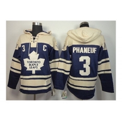 NHL Jerseys Toronto Maple Leafs #3 Phaneuf blue-cream[pullover hooded sweatshirt][patch C]