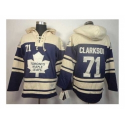 NHL Jerseys Toronto Maple Leafs #71 Clarkson blue-cream[pullover hooded sweatshirt]