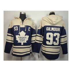 NHL Jerseys Toronto Maple Leafs #93 Gilmour blue-cream[pullover hooded sweatshirt][patch C]