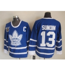 NHL Toronto Maple Leafs #13 Mats Sundin blue Jerseys[m&n 75th]