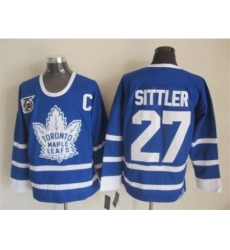 NHL Toronto Maple Leafs #27 Sittler blue Jerseys[m&n 75th]