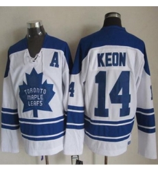 Toronto Maple Leafs #14 Dave Keon White CCM Throwback Third Stitched NHL Jersey