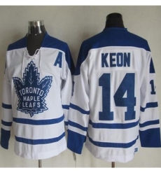 Toronto Maple Leafs #14 Dave Keon White CCM Throwback Winter Classic Stitched NHL Jersey