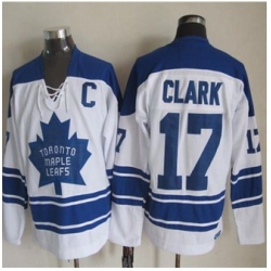 Toronto Maple Leafs #17 Wendel Clark White CCM Throwback Third Stitched NHL Jersey