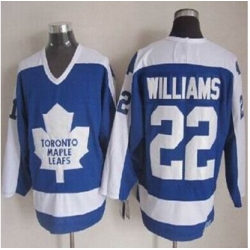 Toronto Maple Leafs #22 Tiger Williams Blue White CCM Throwback Stitched NHL Jersey