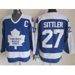 Toronto Maple Leafs 27# Sittler 1978 CCM Vintage Throwback Blue NHL Jerseys