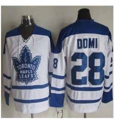 Toronto Maple Leafs #28 Tie Domi White CCM Throwback Winter Classic Stitched NHL Jersey