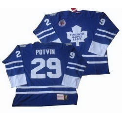 Toronto Maple Leafs #29 Felix Potvin Throwback Blue Jersey